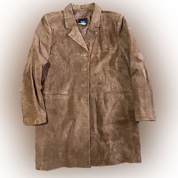 Vintage Dennis Basso Brown Leather Jacket - Picture 1 of 5